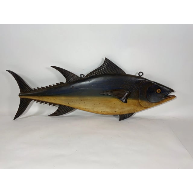 Carved and Painted Tuna Fish Trade Sign For Sale - Image 10 of 10