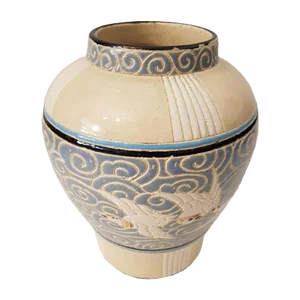 Antique Jugendstil Majolica Vase