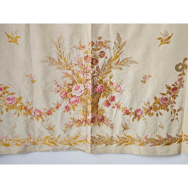 French Silk Brocade Panel, 1800s For Sale - Image 4 of 14