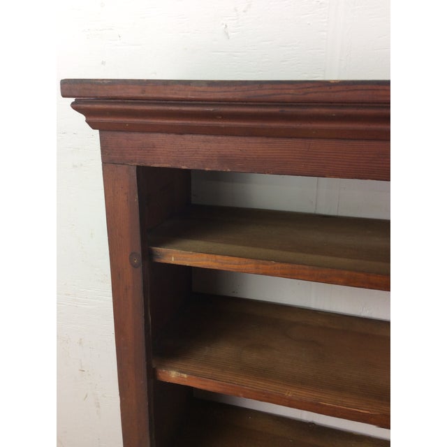 Antique American Farmhouse Wall Cabinet With Brass Latch For Sale - Image 12 of 12