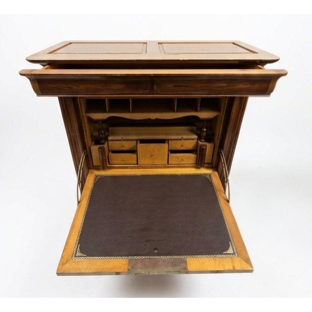 Mid 19th Century French Louis Philippe Burr Walnut Secrétaire À Abattant For Sale In Los Angeles - Image 6 of 6