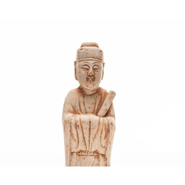 15th Century & Earlier 13th Century Antique Yuan Dynasty Inspired Royalty Pottery Figure For Sale - Image 5 of 9