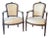 Louis XVI Carved Mahogany Fauteuil Arm Chairs -a Pair For Sale