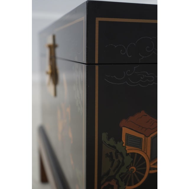 Drexel Chinoiserie Decorated Lift Top Box Stand For Sale - Image 15 of 17
