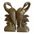 Italian Brass Swan Bookends, a Pair For Sale