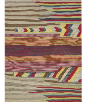 Handwoven Persian Kilim Area Rug - 4′1" × 5'6″