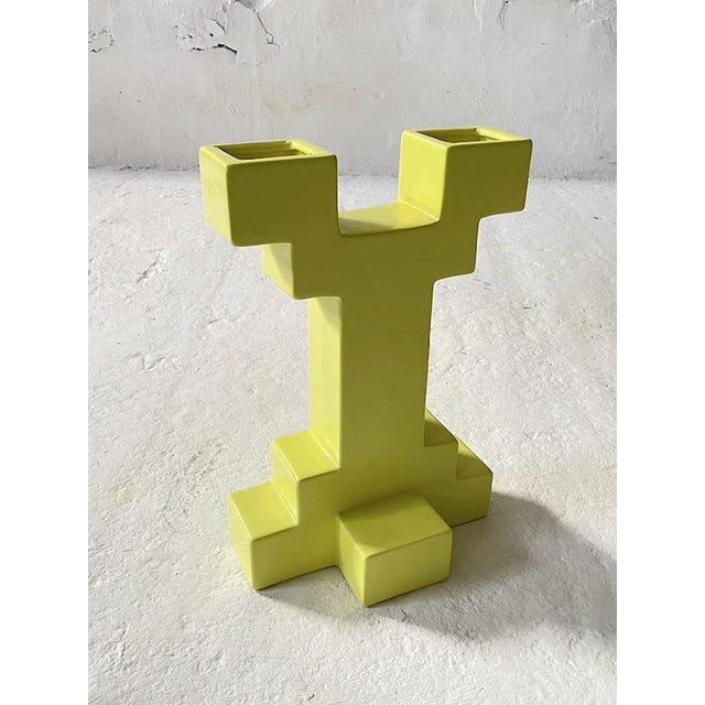 Postmodern Ceramic Atzeco Vase by Florio Keramia, 1990s For Sale - Image 4 of 9