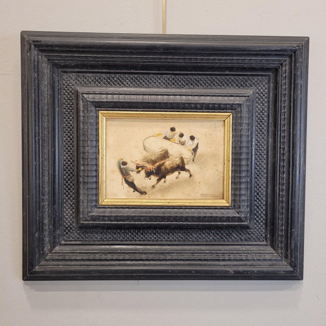 C. Vidaime, Basque Customs, Early 20th Century, Oil Painting on Board, Framed, Set of 2 For Sale - Image 14 of 18