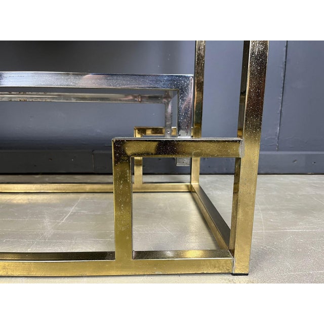 Vintage Brass and Chrome Wall Unit, 1970s For Sale - Image 13 of 14