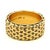 Vintage 14k Gold Basket-Weave Cigar Band Ring, Size 9 For Sale - Image 4 of 9