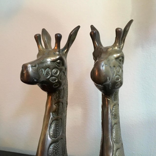 Brass Giraffe Bookends Chairish