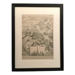 Paul de Laubadère, The Height (Montagne), Lithograph Engraving, 1900, Framed For Sale