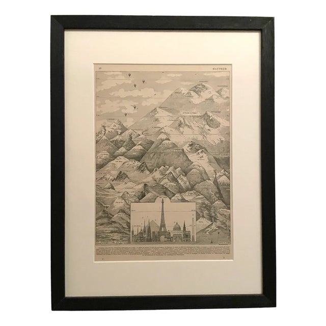 Paul de Laubadère, The Height (Montagne), Lithograph Engraving, 1900, Framed For Sale