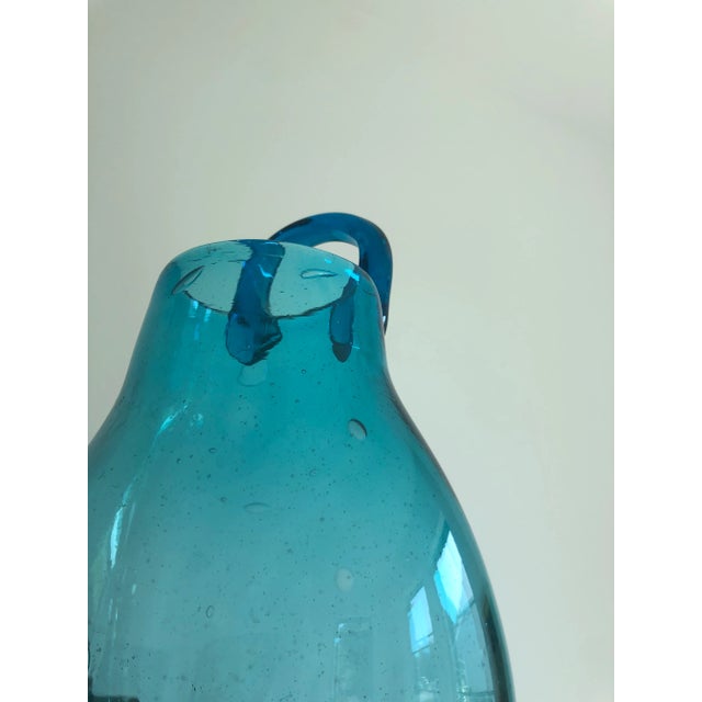 Late 20th Century Late 20th Century Handblown Glass Hanging Wall Vase For Sale - Image 5 of 10