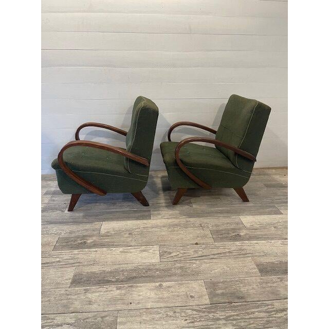 Vintage Art Deco Mad-Man Model C Relax Chairs by Halabala for Up Zavody, 1920, Set of 2 For Sale - Image 4 of 7