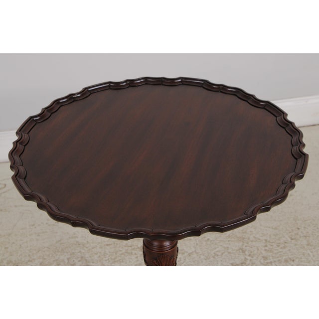 Henkel Harris Henkel Harris Mahogany Tilt Top Pie Crust Table For Sale - Image 4 of 13