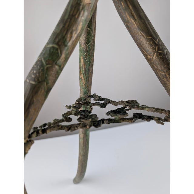 Art Nouveau Japanese Table Bronze and Brass with Dragonfly Motif, 1920s For Sale - Image 15 of 18