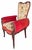 Textile Pair of Grosfeld House Hollywood Regency Red Velvet Arm Chairs For Sale - Image 7 of 12