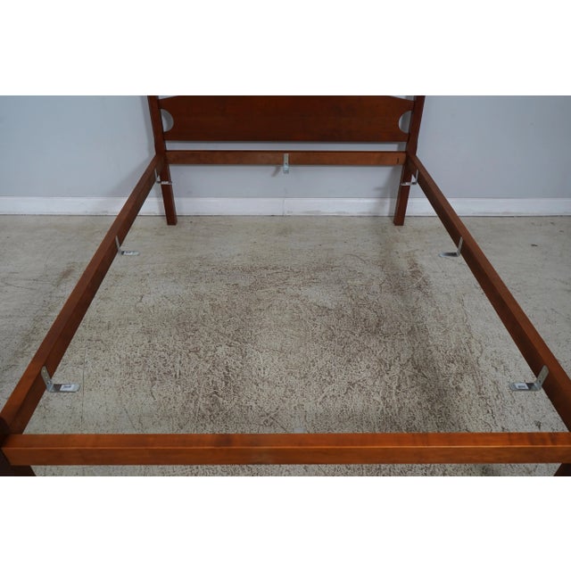 Eldred Wheeler Queen Size Solid Cherry Canopy Poster Bed For Sale - Image 10 of 12