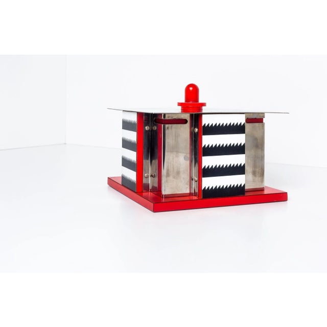 Memphis 1980s Nathalie Du Pasquier Gravieux Accueil Box From Objects for the Electronic Age For Sale - Image 3 of 10