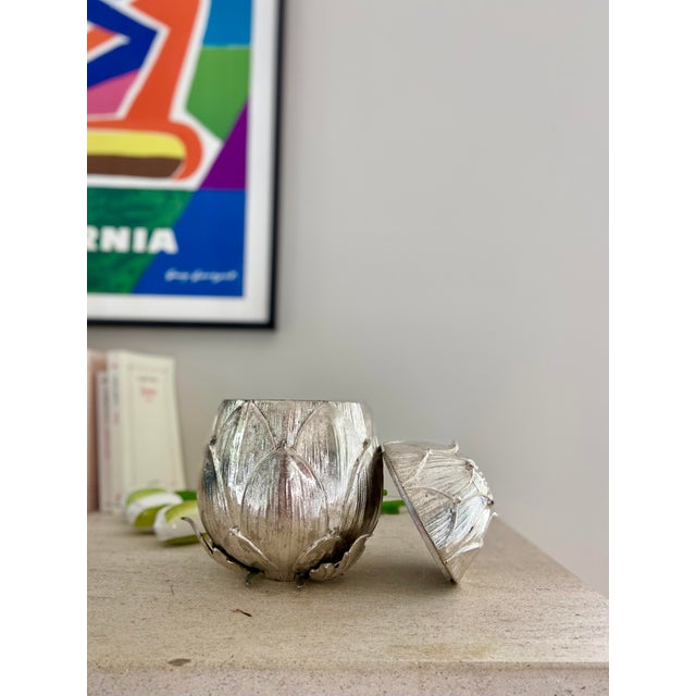 Silver Artichoke Ice Bucket by Mauro Manetti for Fonderia d'Arte, 1970s For Sale - Image 8 of 10