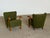 Mid-Century Modern Scandinavian Modern Lounge Chairs in Green Wool, 1940s, Set of 2 For Sale - Image 3 of 10