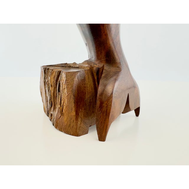 Vintage Hand-Carved Wood Dolphin Sculpture For Sale In Little Rock - Image 6 of 11