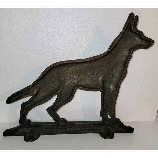 19th C bronze German Sheppard doorstop. Great condition.