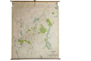 Massachusetts Pull Down School Map