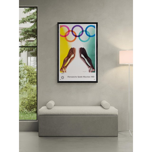 This original 15-color lithograph was designed by British Pop artist Allen Jones for the 1972 Munich Olympic Games....