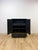 Early 21st Century Bobby Berk Modern Black Tallboy Cabinet, Beige Oval Cane Inlay MCM Style For Sale - Image 5 of 12
