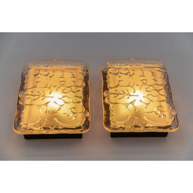 Space Age Wall Lights in Satin Glass by Peill & Putzler, 1970s, Set of 2 For Sale - Image 12 of 14