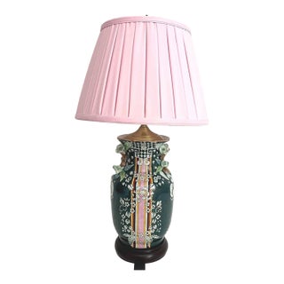1970s Gucci Style Ceramic Jar Lamp by Bradburn Gallery & Shade For Sale