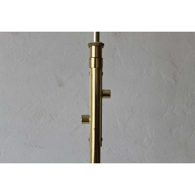 1980s Postmodern Adjustable Two Light Brass Floor Lamp by Holtkoetter Luechten For Sale - Image 11 of 17