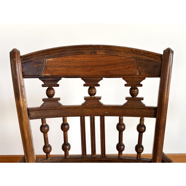 Wood Victorian Eastlake Cane Seat Chairs - A Pair For Sale - Image 7 of 14