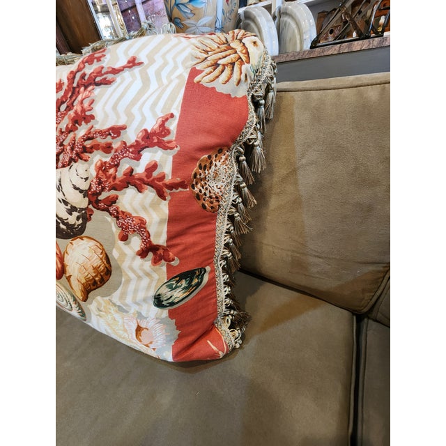 2020s Pair of Amazing European Sized Custom Pillows. For Sale - Image 5 of 8