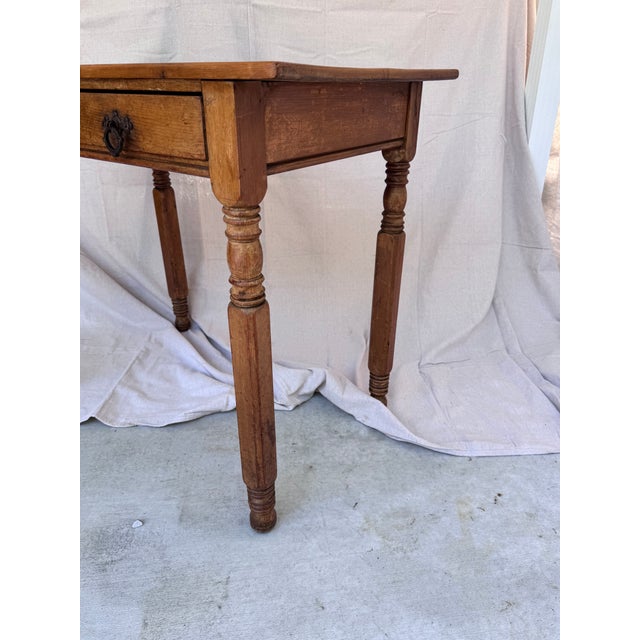Wood 19th Century English Pine Side Table For Sale - Image 7 of 12