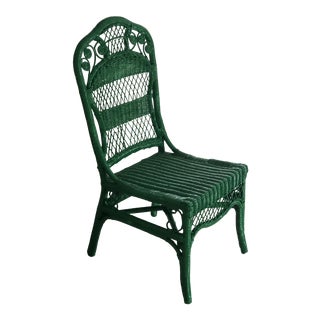 Early 20th Century Vintage Victorian Wicker Chair For Sale
