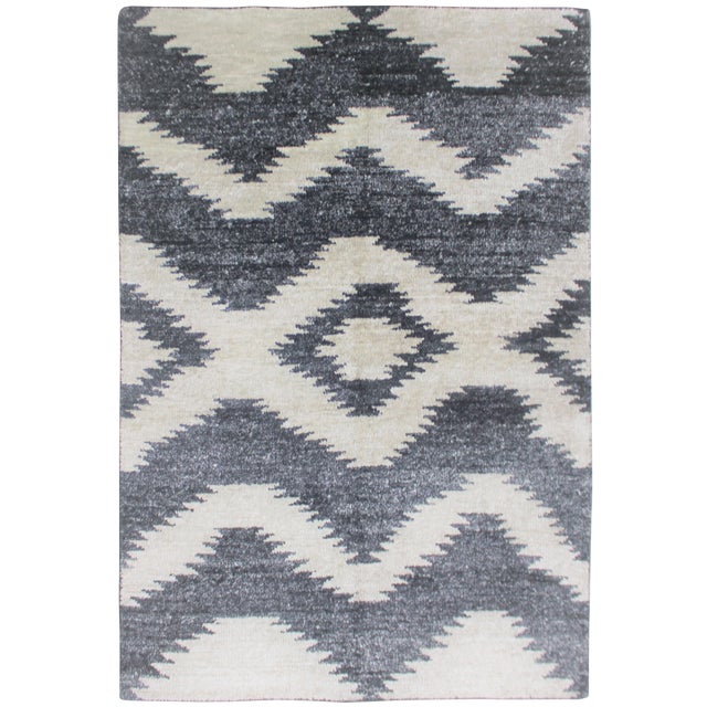 Aara Rugs Inc. Hand Knotted Bamboo Rug - 9′ × 12′ For Sale