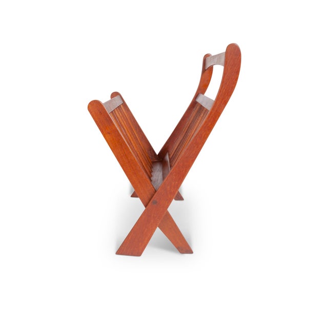 Vintage MidCentury Teak Magazine Rack Chairish