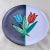 From the Atelier Cérenne à Vallauris in France, a hand made pottery Tulip plate, circa 1940-1950. The plate is finished in...