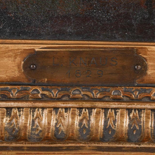 Late 19th Century Framed Signed Ludwig Knaus "Child Explorers" Oil on Canvas For Sale - Image 5 of 12