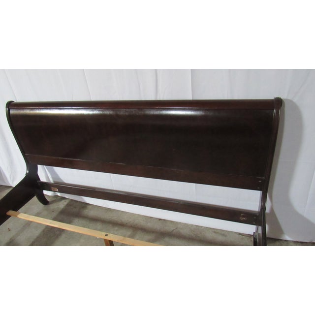 Ethan Allen Ethan Allen Georgian Court Cherry King Bed Sleigh Designer For Sale - Image 4 of 7