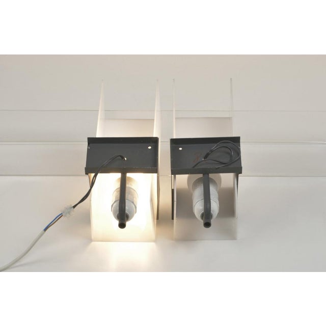 Acrylic Glass Wall Lights, Germany, 1965, Set of 2 For Sale - Image 6 of 7