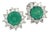 Natural Emerald Diamond Earrings 14k Gold 2.99 TCW Certified For Sale