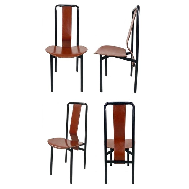 Black Irma Chairs by Achille Castiglioni for Zanotta, 1970s, Set of 4 For Sale - Image 8 of 8