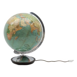 Large Mid-Century Modern Illuminated Glass Globe from Columbia, 1960s For Sale
