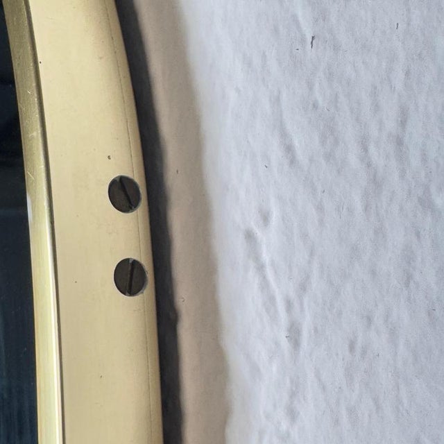 Brass and Glass Mirror attributed to Gio Ponti / E. Müller Glas, 1950s For Sale - Image 11 of 18