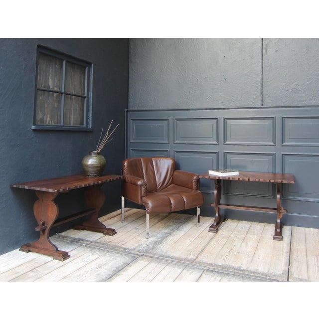 Rustic Small Antique Swiss Oak Monastery Tables, Set of 2 For Sale - Image 3 of 18