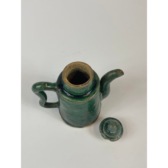 Green Mid 19th Century Green Glazed Shiwan Ware Winepot For Sale - Image 8 of 9